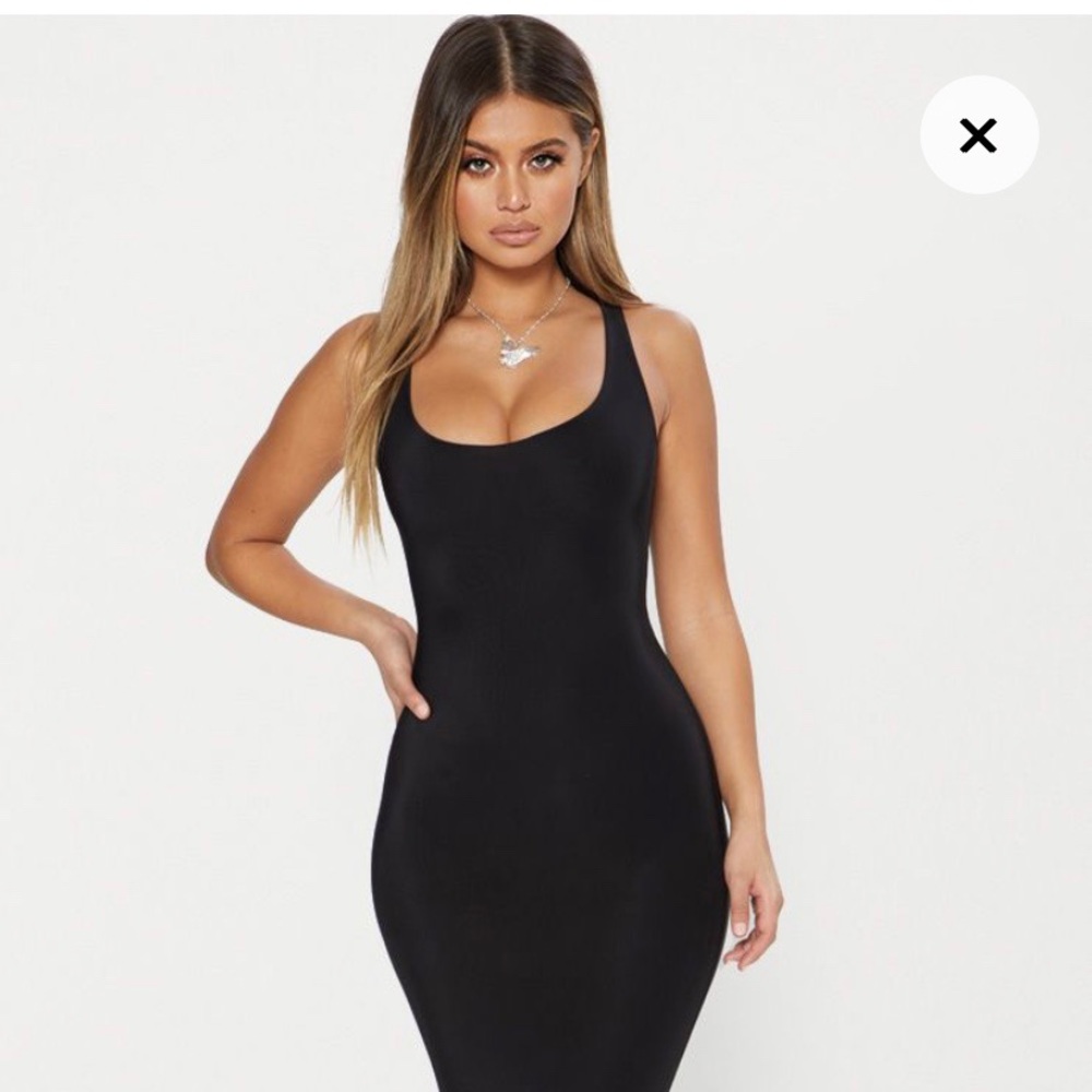 PLT - :Second Skin Slinky Midi Dress